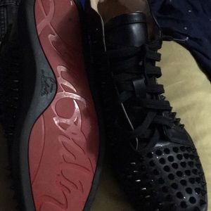 All black with spikes Christian louboutin